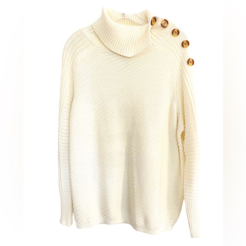 Lida Kate  Off White Knit Sweater Oversized